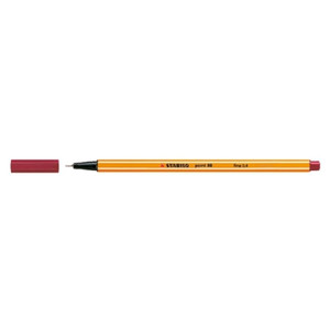 Stabilo Point 88 Fineliners 88/50 Crimson Red 10pcs