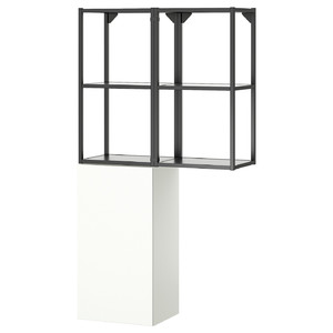 ENHET Storage combination, anthracite/white, 80x32x150 cm