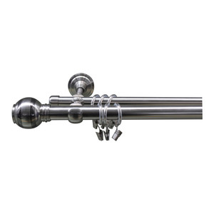 Double Curtain Rod Colours Sonet 240cm, nickel