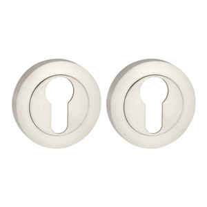 Schaffner Door Escutcheon Mila, satin nickel