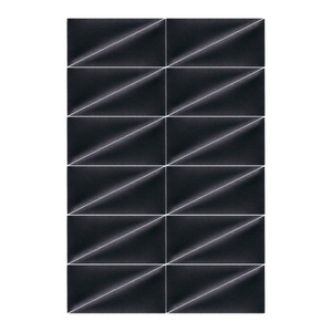 Upholstered Wall Panel Triangle Stegu Mollis 15x30cm 2pcs R, black