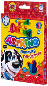 Astra Felt-Tip Pens Astrino 12 Colours