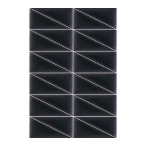 Upholstered Wall Panel Triangle Stegu Mollis 15x30cm 2pcs L, black