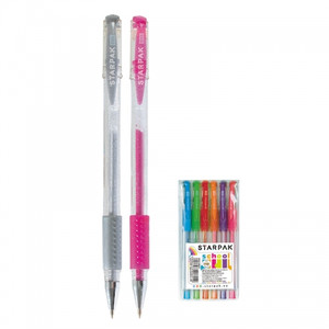 Starpak Glitter Gel Pens 6 Colours