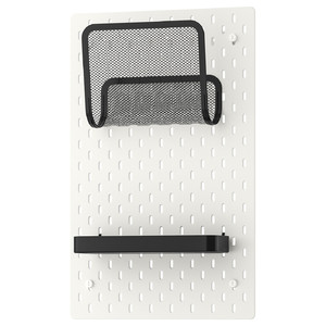 SKÅDIS Pegboard combination, white, 36x56 cm
