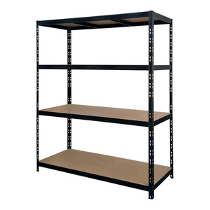 Metal Shelving Unit 180 x 150 x 6 cm 4 Shelves 300 kg, black