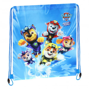 Drawstring Bag School Shoes/Clothes Bag Paw Patrol Aqua