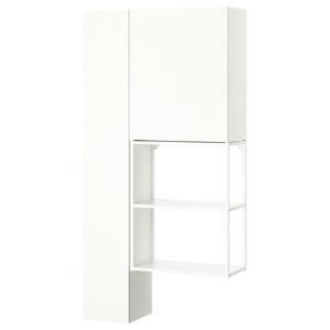 ENHET Storage combination, white, 90x32x180 cm