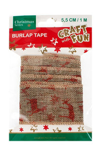 Christmas Burlap Tape 5.5cm/1m