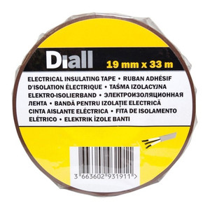 Diall Brown Electrical Tape 19 mm x 33 m