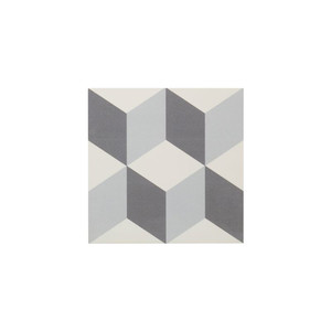 Gres Wall/Floor Tile Hydrolic Design 2 Colours 20 x 20 cm, b&w 3D, 1 m2