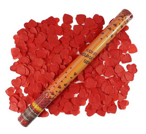 Confetti Party Popper Red Hearts 60cm