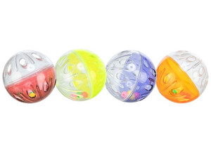 Trixie Cat Toy Balls Set with Rattle 4.5cm 4pcs