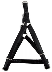 Zolux Adjustable Dog Harness Mac Leather 10mm, black