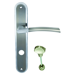 Door Handle Schaffner Kora 72mm, satin nickel/chrome