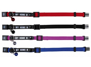 Trixie Cat Collar with Address Tag, 1pc, assorted colours