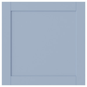 SANNIDAL Door with hinges, blue, 60x60 cm