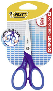 BIC School Scissors 13cm Comfort, assorted colours