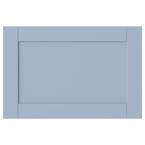 SANNIDAL Door with hinges, blue, 60x40 cm