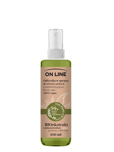 On Line From Plants With Love Conditioning Spray for Dry Hair Green Tea + Aloe Vera Vegan 94% Natural 200ml