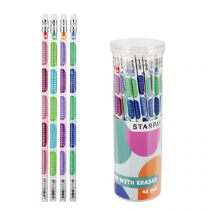 HB Pencil with Rubber Set of 48pcs Multiplication Table