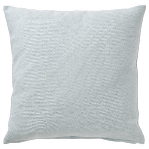 SANDTRAV Cushion cover, light blue/white, 45x45 cm