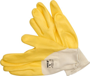 Yato Gloves Rubber Yellow 10" 7481