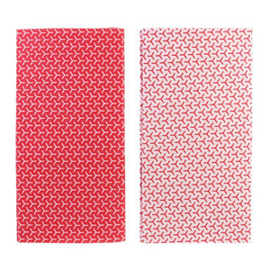 Stay-Fresh Mat for Fridge 2pc, red