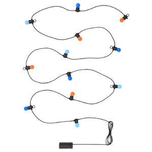 SOLVINDEN LED lighting chain with 12 bulbs, battery-operated/outdoor multicolour