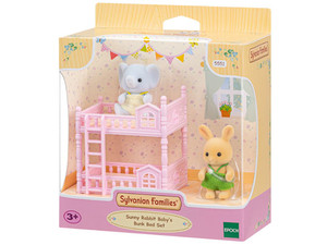 Sylvanian Families Sunny Rabbit Baby's Bunk Bed Set 3+