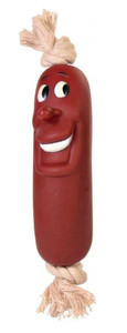 Trixie Vinyl Dog Toy Sausage 11cm