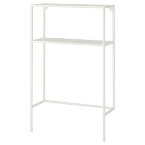 ENHET Frame w shelves for washing machine, white, 80x30x129 cm