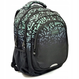 School Backpack 30x42x17 Head Green Brick