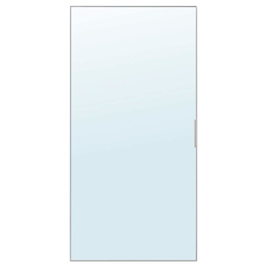 STRAUMEN Door with hinges, mirror glass, 60x120 cm
