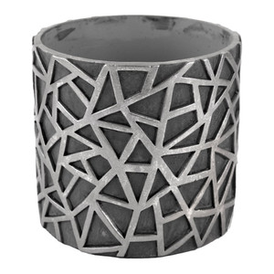 Plant Pot Cover Etno 14 cm, silver