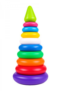 Stacking Pyramid with Rings 10pcs 6m+