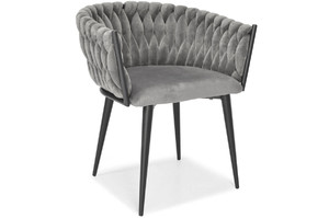 Glamour Braided Chair ROSA, grey