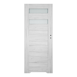 Internal Door, Undercut, Trame 70, left, silver oak