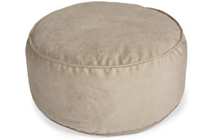 Large Pouffe, velvet, beige