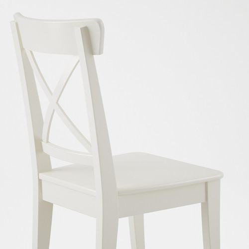 INGATORP / INGOLF Table and 6 chairs, white/white, 155/215 cm