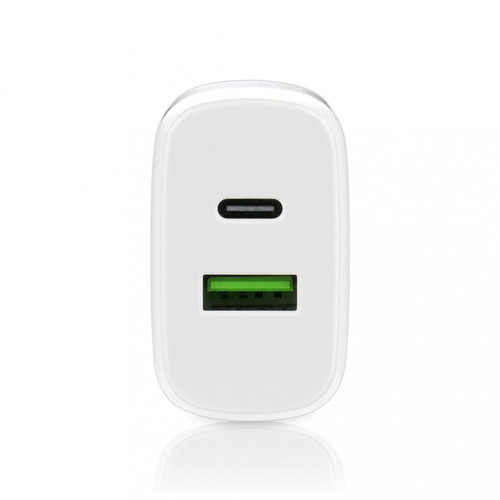 everActive Wall Charger EU Plug USB/USB-C QC3.0 25W, white