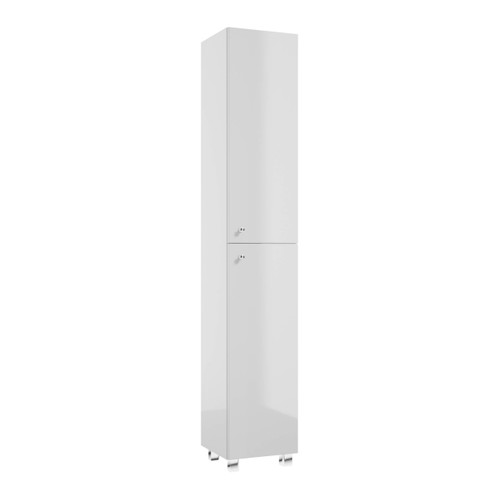 Bathroom High Cabinet Pat 30 cm, white gloss