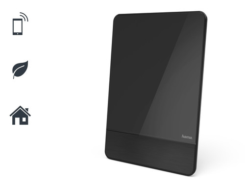 Hama DVB-T/DVB-T2 Indoor Antenna, Performance 45, Flat, Active, black