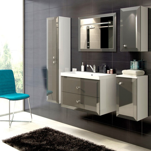 Mirano Mirror with Frame Vena 60x60cm, grey