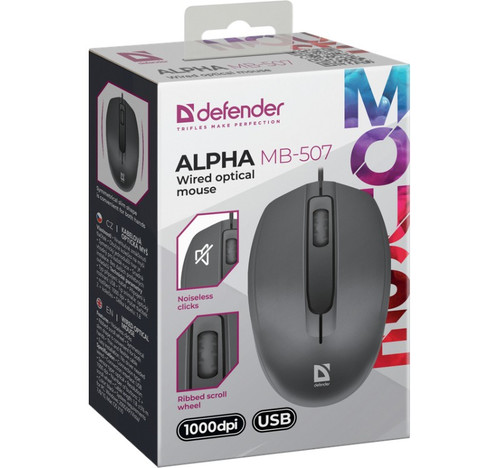 Defender Optical Wireless Mouse Alpha MB-507, black