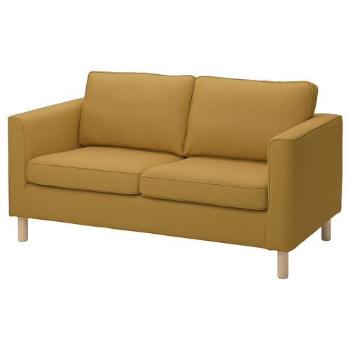 PÄRUP Cover for 2-seat sofa, Vissle yellow-brown