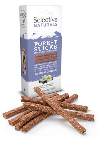 Selective Naturals Forest Sticks Snacks for Guinea Pigs Blackberry & Chamomile 60g