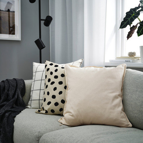 GURLI Cushion cover, unbleached, 50x50 cm