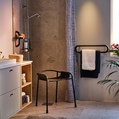 BÄSINGEN Towel rail, anthracite, 65 cm