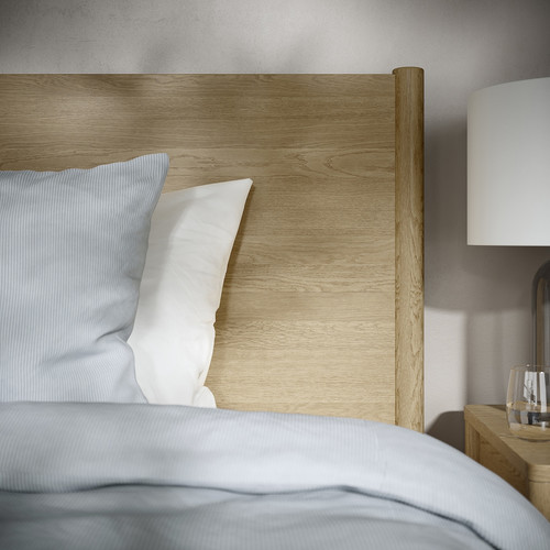 TONSTAD Bedroom furniture, set of 3, oak veneer, 160x200 cm